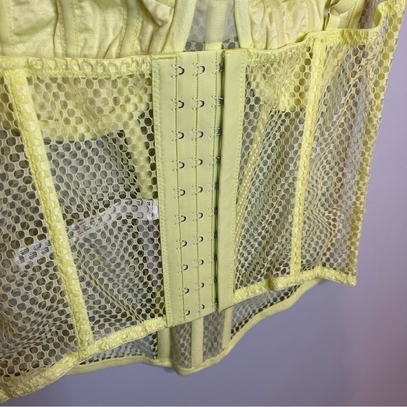 Urban Outfitters Out From Under Modern Love Overdrive Fishnet Corset Sz L NWT - Picture 15 of 15